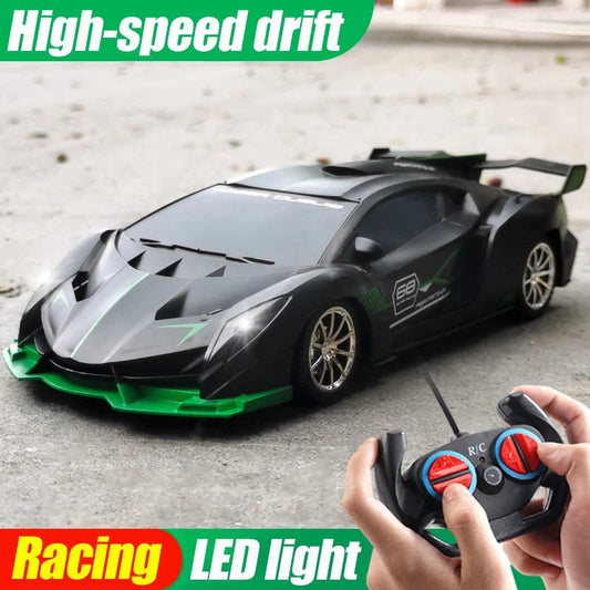 1/18 RC Sports Car 2.4G LED Light High Speed Drift Remote Car Toy - Shop Dealza