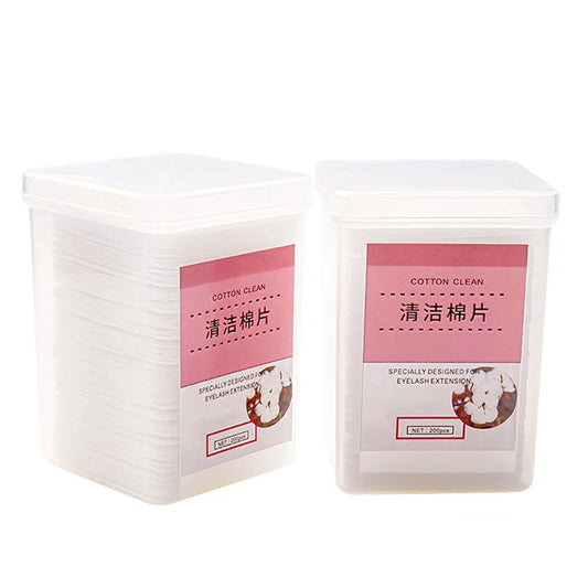 200PCS Eyelash Glue Remover Pads Lint - Free Cotton Wipes - Shop Dealza