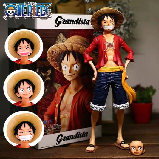 28cm One Piece Smiley Luffy Face Changing Figure Toy - Shop Dealza