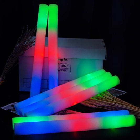 30Pcs RGB LED Glow Foam Sticks Party Wedding Supplies - Shop Dealza