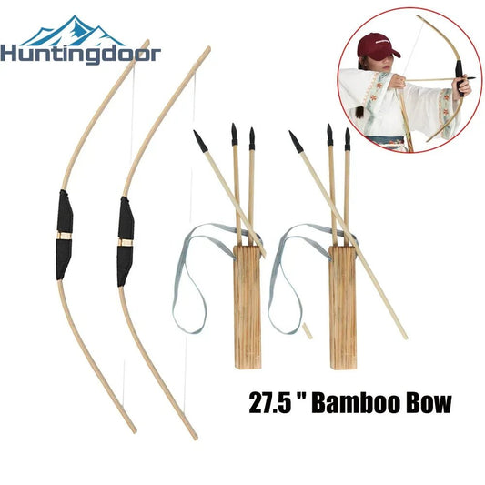 70cm Bamboo Bow & Arrow Archery Set Kids Outdoor Hunting - Shop Dealza