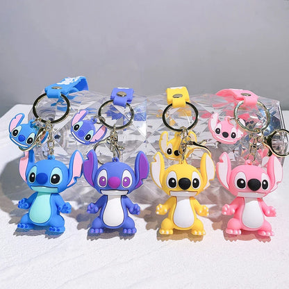 Lilo & Stitch Anime Keychain Pink Angel Gift