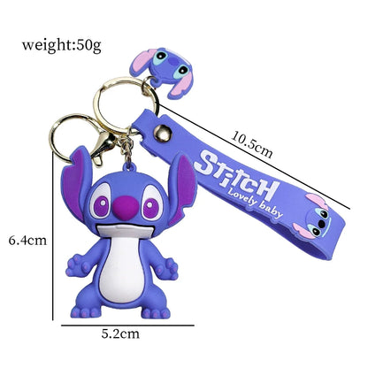 Lilo & Stitch Anime Keychain Pink Angel Gift