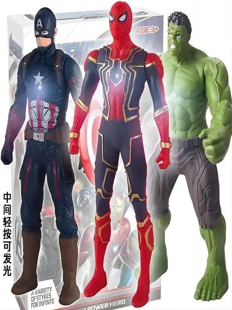 Marvel Anime Figures Spiderman Hulk Iron Man Doll Gift