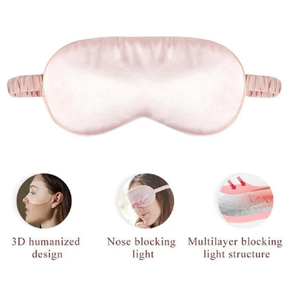 Imitated Silk Eye Mask Portable Sleep Shade Soft Eyepatch Sleeping Shield