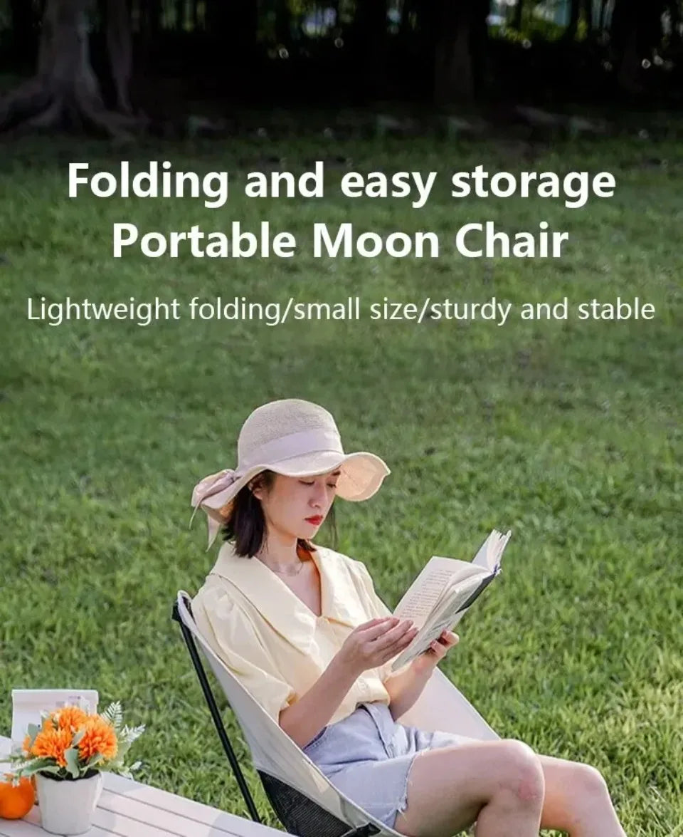 Outdoor Folding Moon Chair Camping Fishing Stool