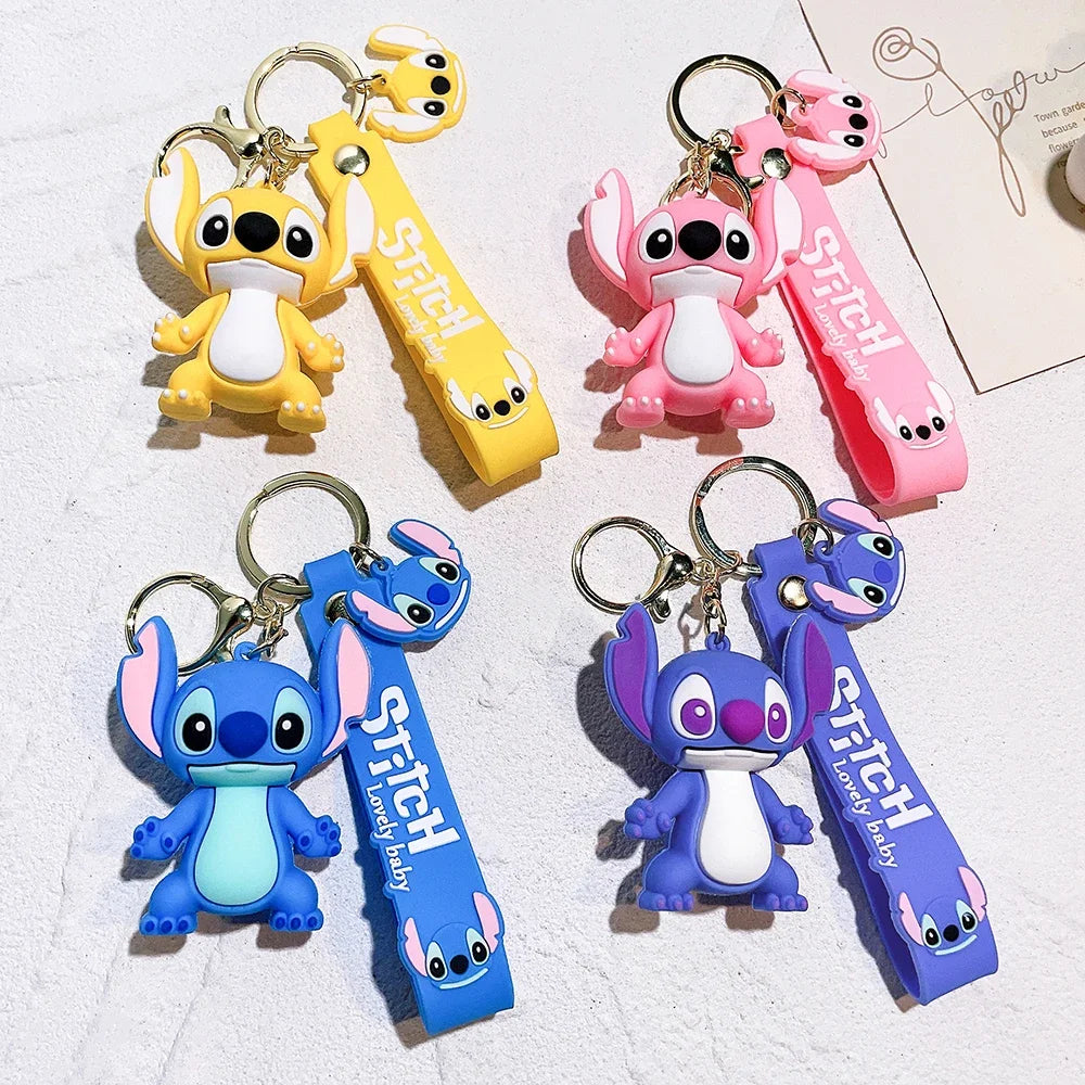 Lilo & Stitch Anime Keychain Pink Angel Gift