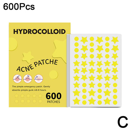 600 Acne Patches Waterproof Pimple Remover Invisible Spot Treatment