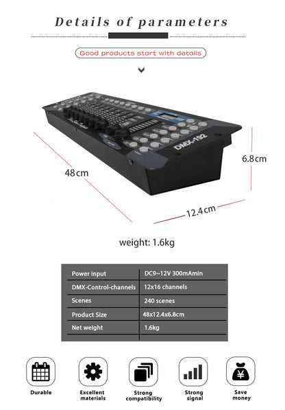 SHEHDS 192 DMX Controller 512-Channel Stage Console