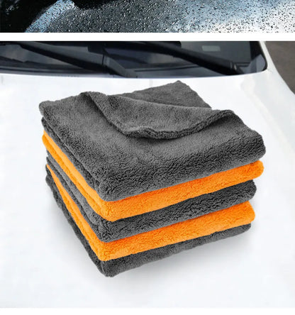 2pcs Thickened Microfiber Towel Auto Detailing Cloth