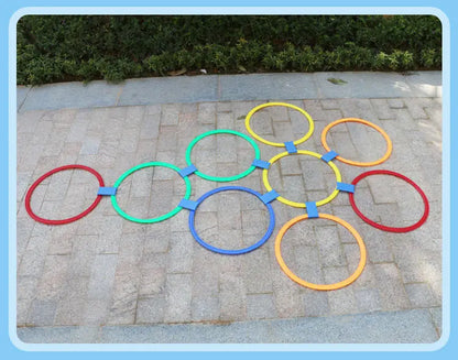 Kids Hopscotch Ring Outdoor Sports Backyard Play Toy