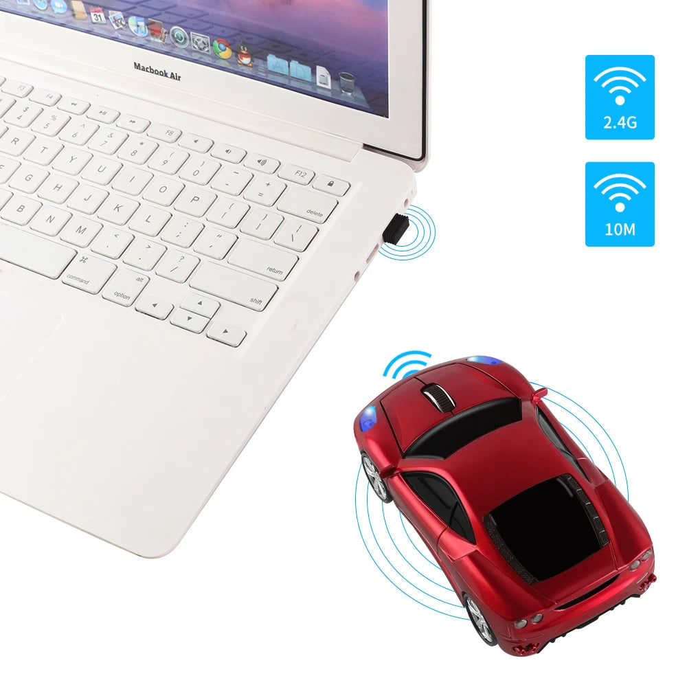 Wireless Mini Sports Car Mouse