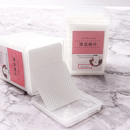 200PCS Eyelash Glue Remover Pads Lint-Free Cotton Wipes