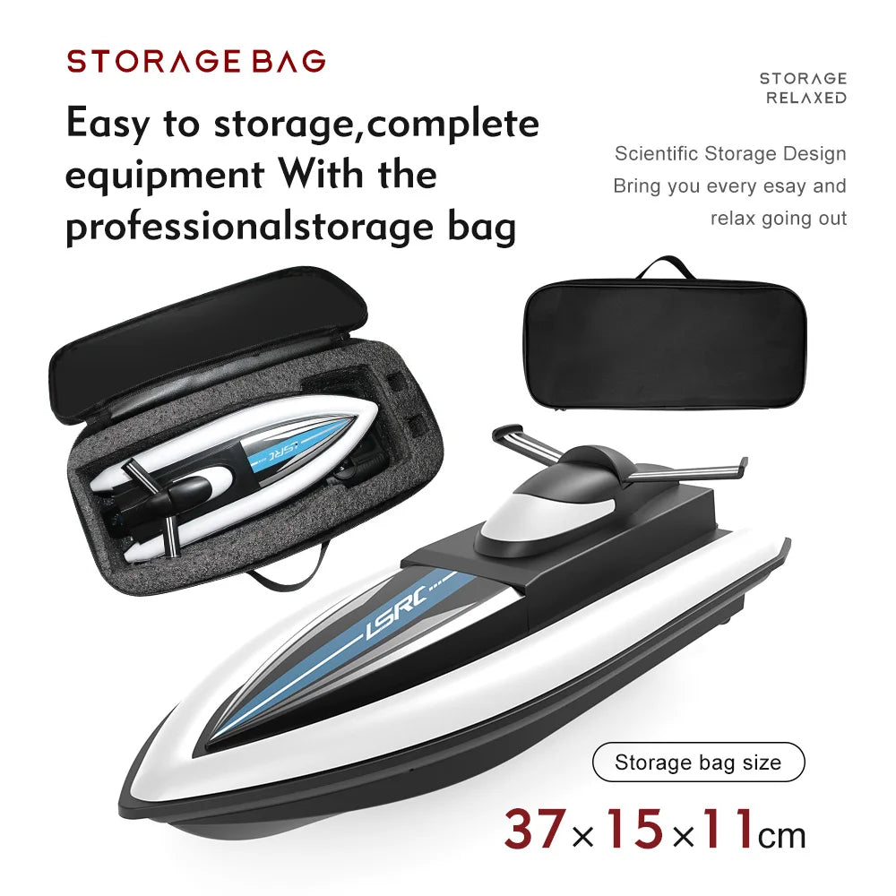 2.4G LSRC-B8 RC High Speed Waterproof Racing Boat Rechargeable