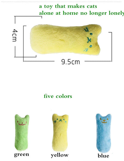 Teeth Grinding Catnip Plush Toy Interactive Cat Chew