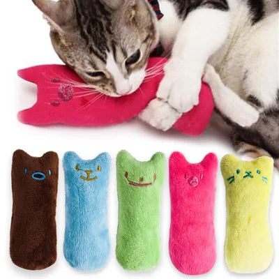 Teeth Grinding Catnip Plush Toy Interactive Cat Chew