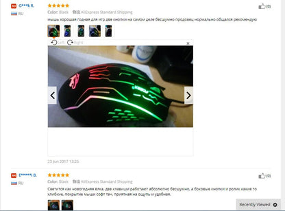 FORKA Silent Click USB Wired Gaming Mouse