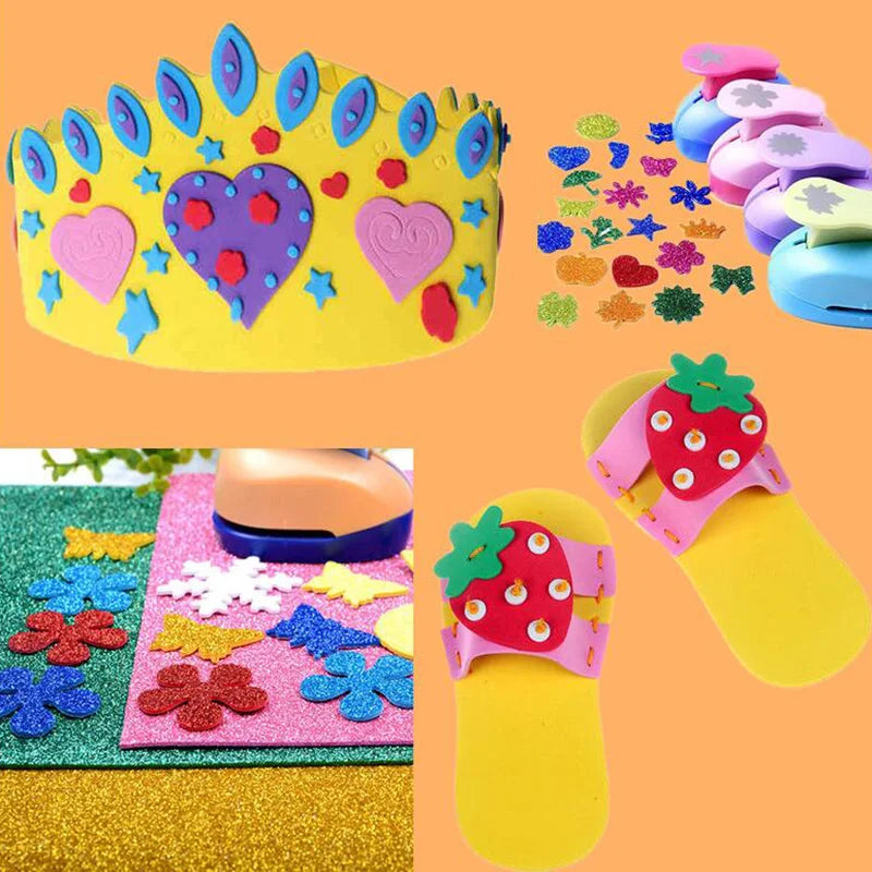 10pc Flash Glitter EVA Foam Paper Adhesive Kids Craft