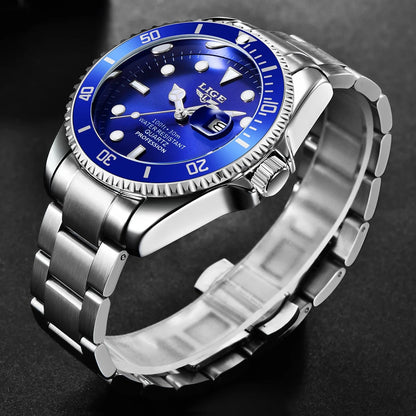 GAIETY Men’s Luxury Belt Fashion Quartz Waterproof Glow Clock