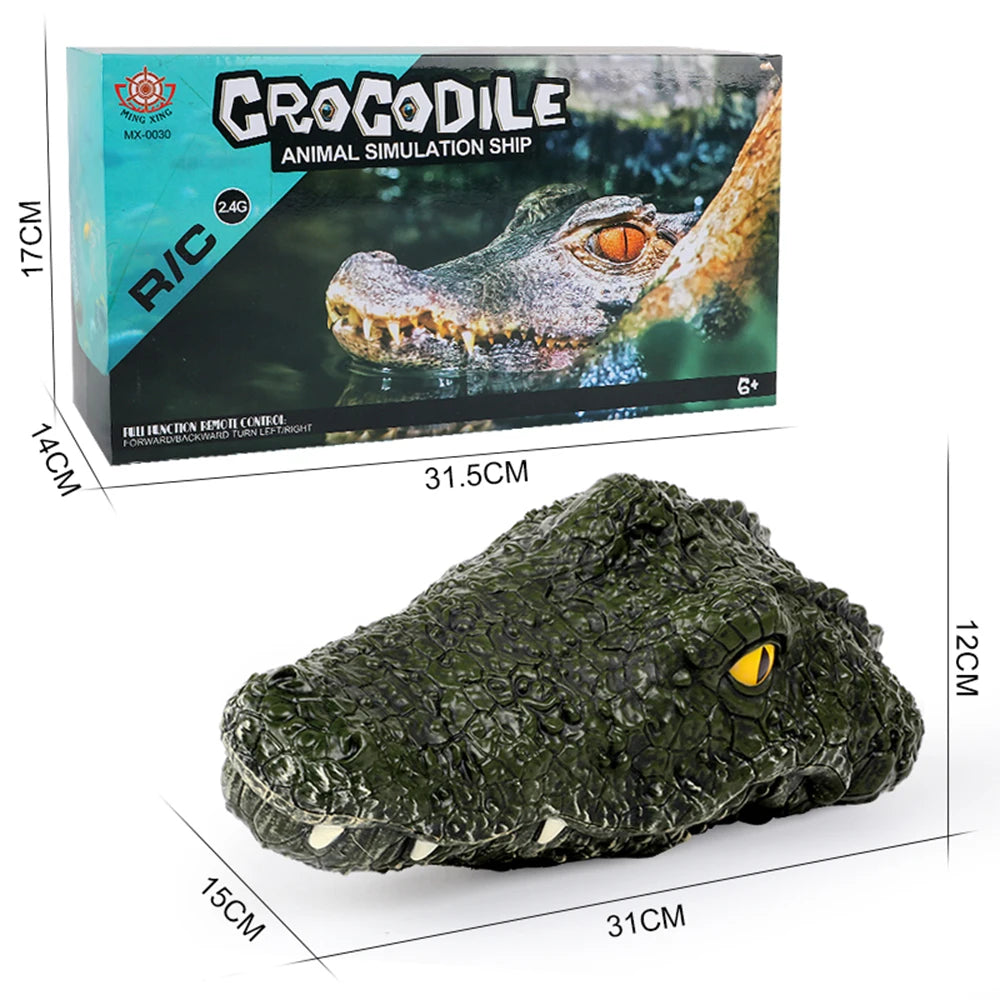 RC Crocodile Head Boat 2.4G Remote Control Alligator Decoy