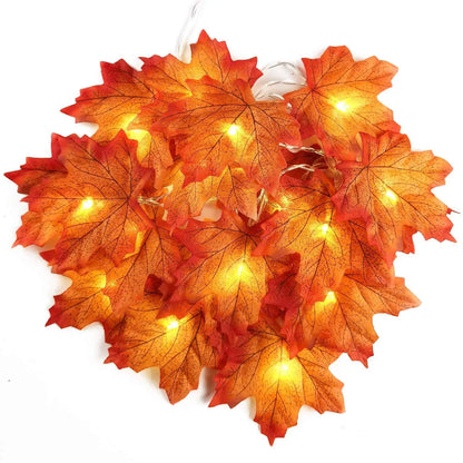 2/3/6M Christmas Artificial Maple Leaf LED Light Garland