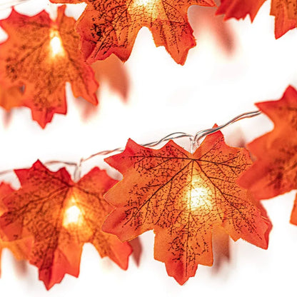 2/3/6M Christmas Artificial Maple Leaf LED Light Garland