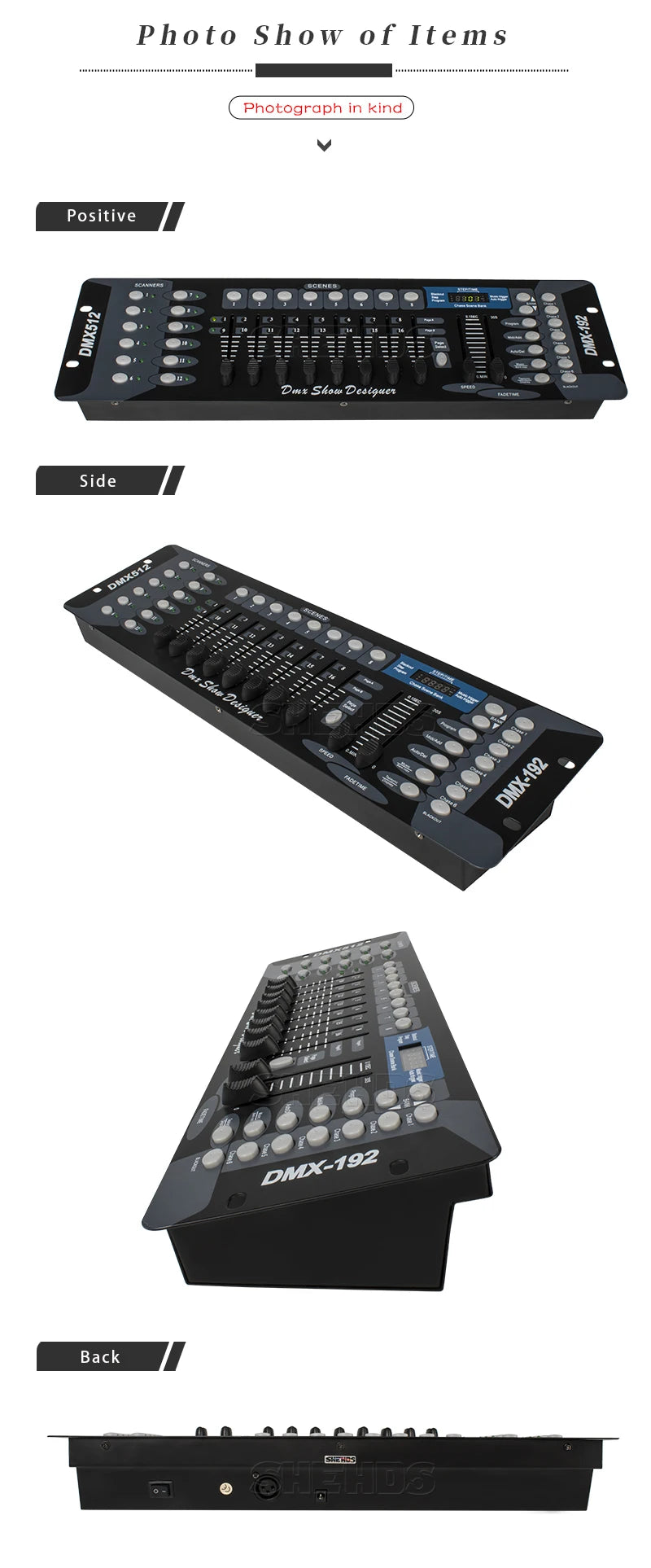 SHEHDS 192 DMX Controller 512-Channel Stage Console