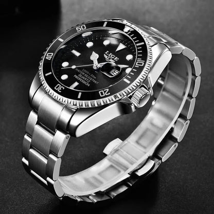 GAIETY Men’s Luxury Belt Fashion Quartz Waterproof Glow Clock