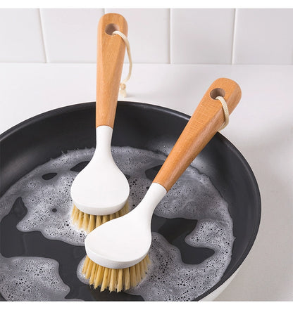 Long Handle Descaling Oil Stain Wok Brush Dishwashing Tool