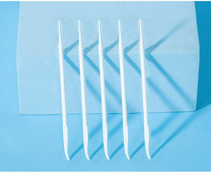 Portable Dual-Use Plastic Fishbone Toothpick Brush