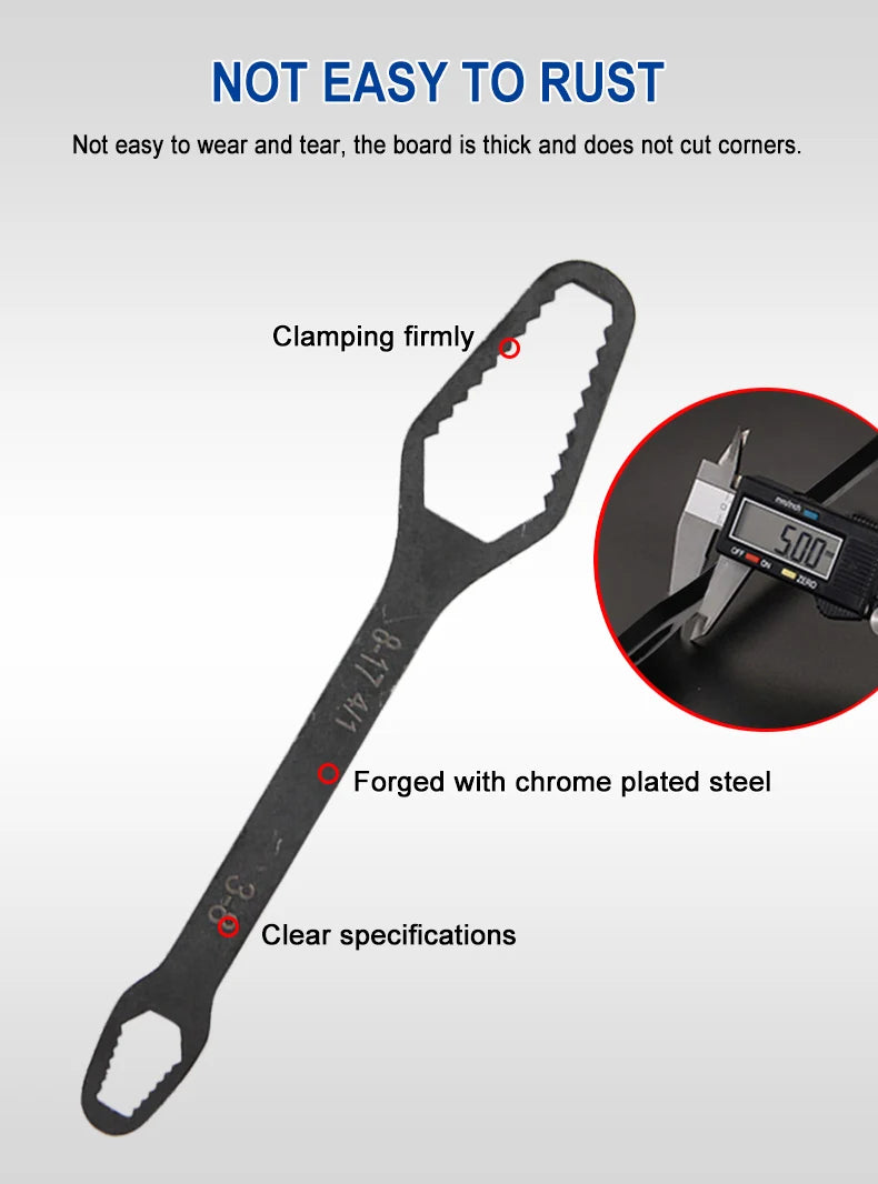 3-17mm Multifunction Double End Box Wrench Hex Solid