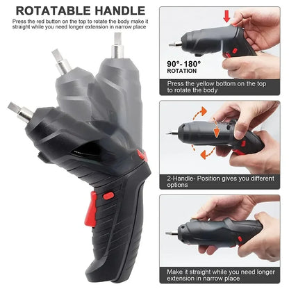 3.6V Mini Electric Drill Cordless Screwdriver Household Tool