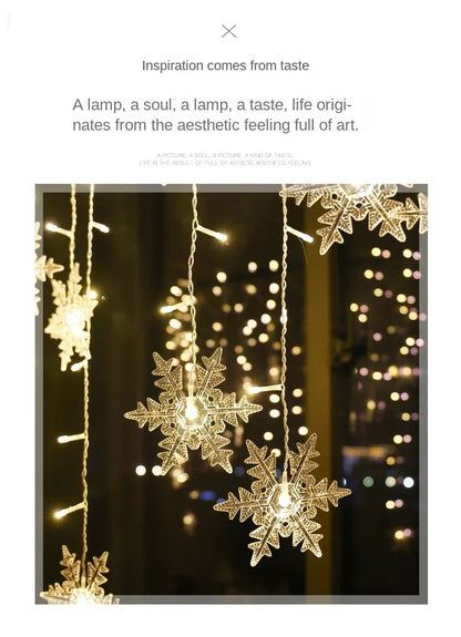 Snowflake Christmas LED String Lights (3.2m)