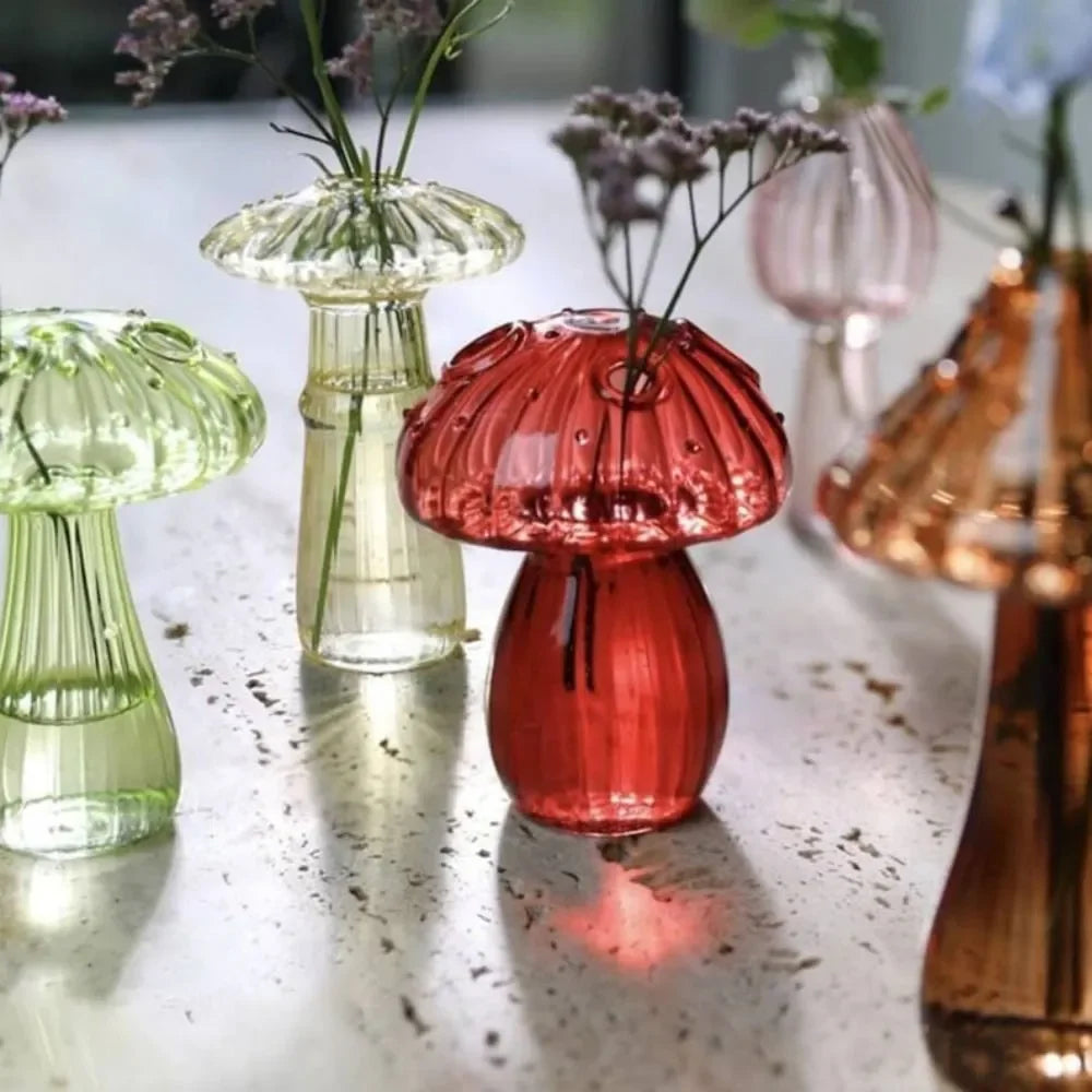 Mushroom Glass Vase Terrarium DIY Aromatherapy Bottle