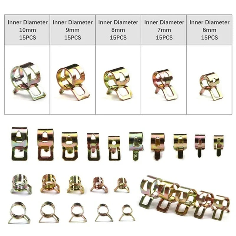 Fuel Spring Clamp Assortment (75 pcs)