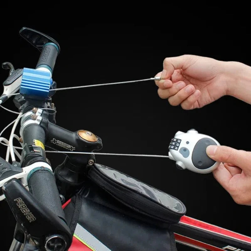 Motorcycle Helmet Lock Telescopic Wire Rope Padlock