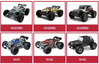 1:16 70KM/H 4WD RC Car LED Remote Control High Speed Monster Truck