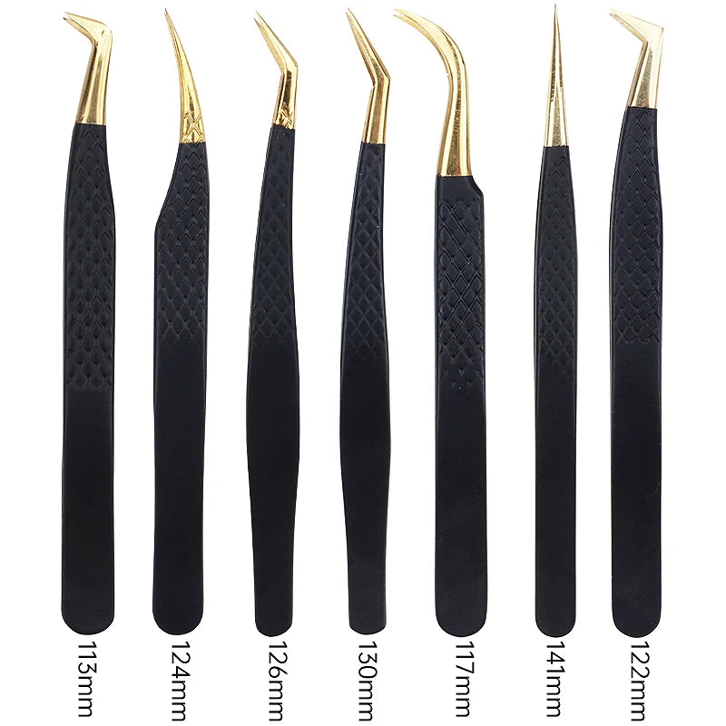 Anti-static Stainless Steel Eyelash Tweezers Precision