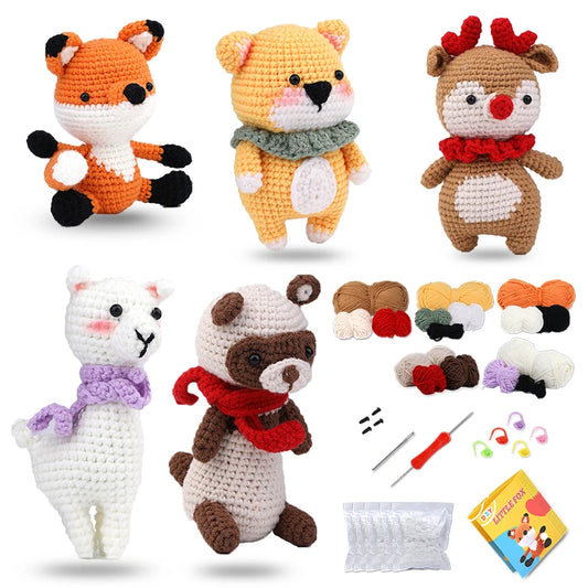 KRABALL Crochet Animal Kit Beginners Video Tutorial Set