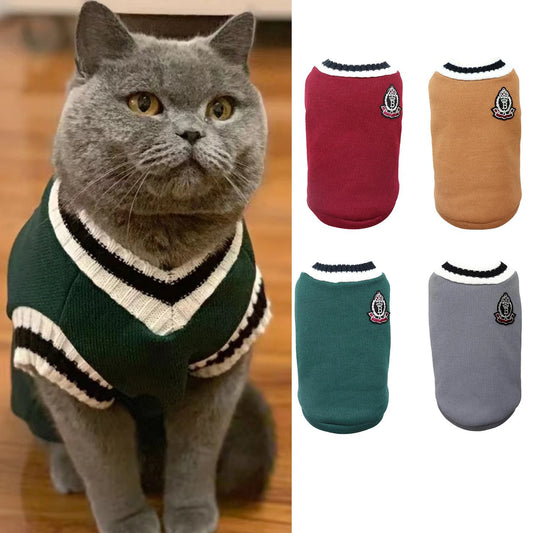 Pet Winter Jacket Cat Dog Sweater Warm Christmas Outfit