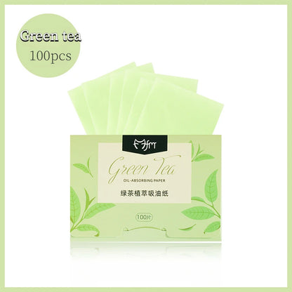 100pcs Facial Oil Absorbing Sheets Matte Face Blotting