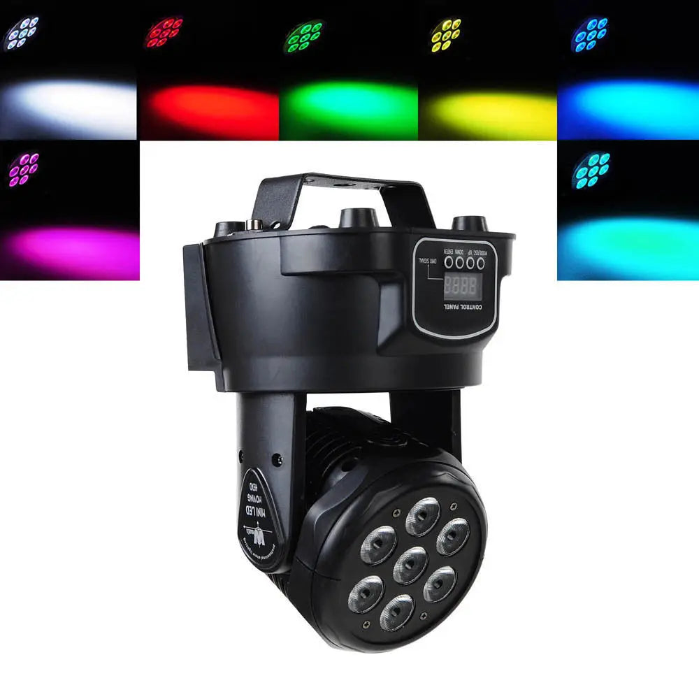 Mini LED 7x12W RGBW Wash Moving Head Disco Light