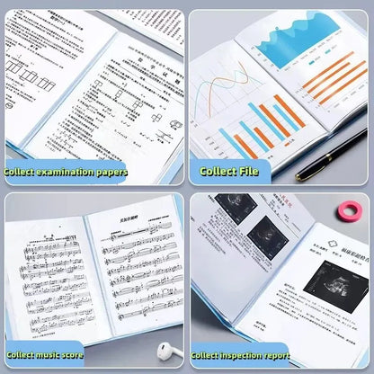 A4 Large Capacity Transparent Folder Clear Book