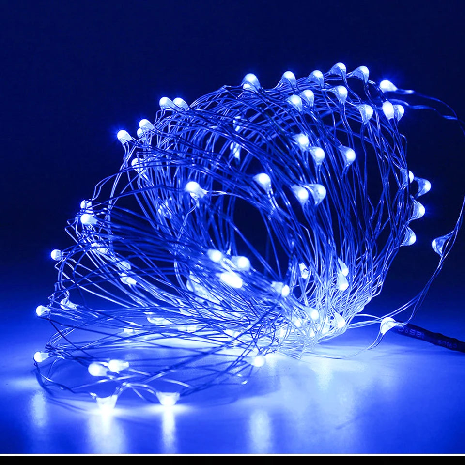 1m-5m LED Copper Wire Fairy Lights Battery Wedding Party