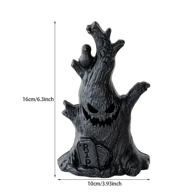 Halloween Ghost Tree Glow Lights Spooky Atmosphere Decor