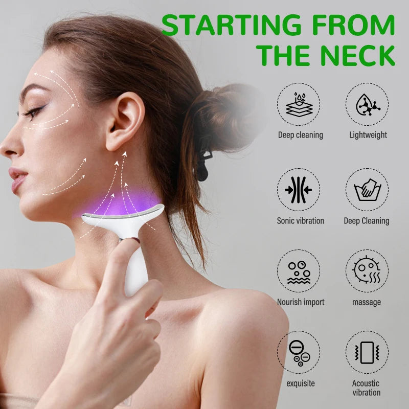 Neck & Face Vibration Beauty Massage Device Skin Lifting Machine