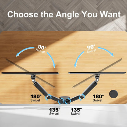 Monitor Stand Dual Gas Spring Adjustable Mount 13-32"