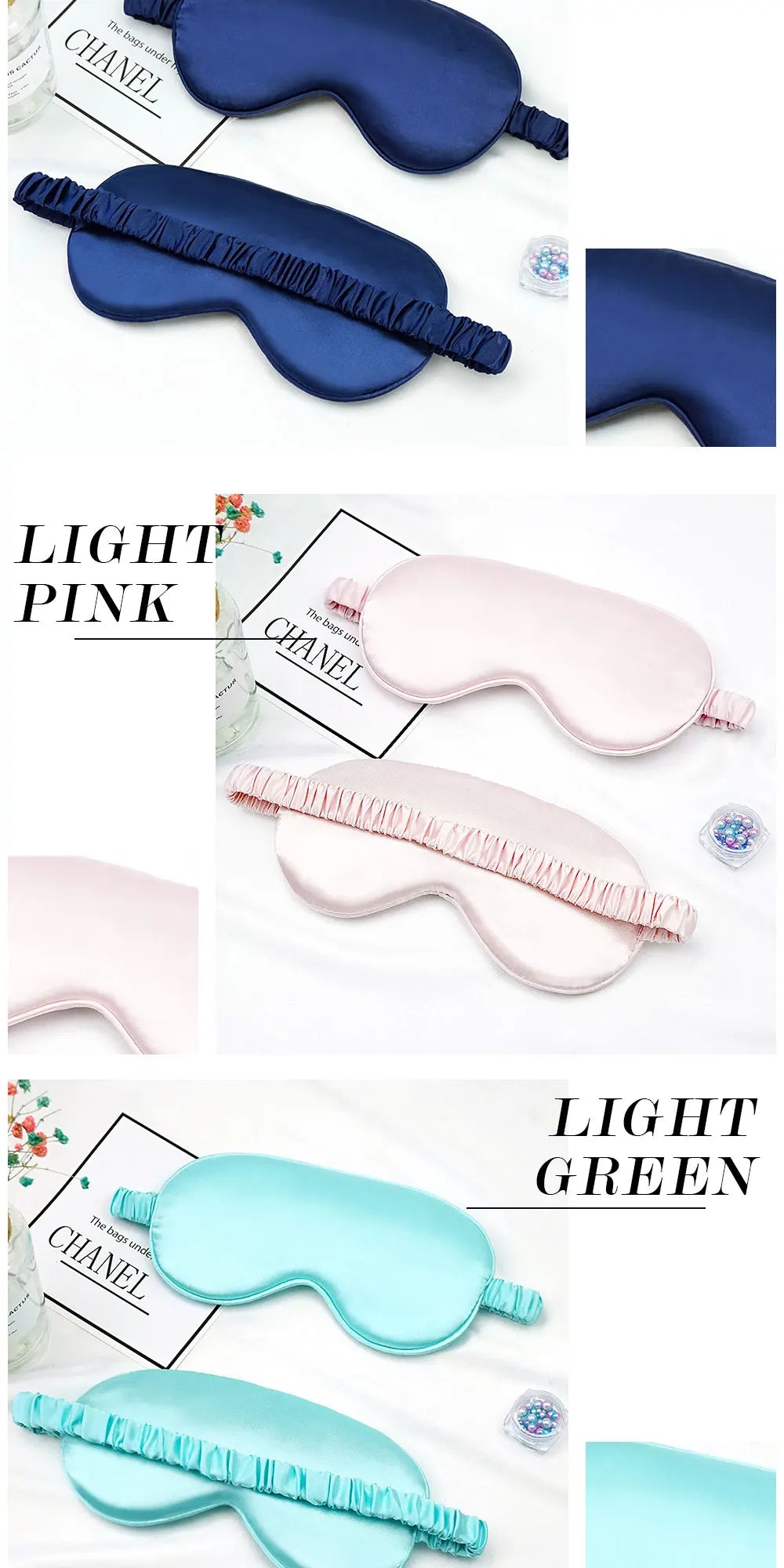 Imitated Silk Eye Mask Portable Sleep Shade Soft Eyepatch Sleeping Shield