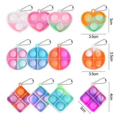 10/20pcs Mini Pop Keychain Sensory Fidget Party Favor