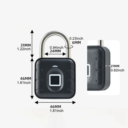 EGFirtor Tuya Smart Biometric IP67 Padlock Security